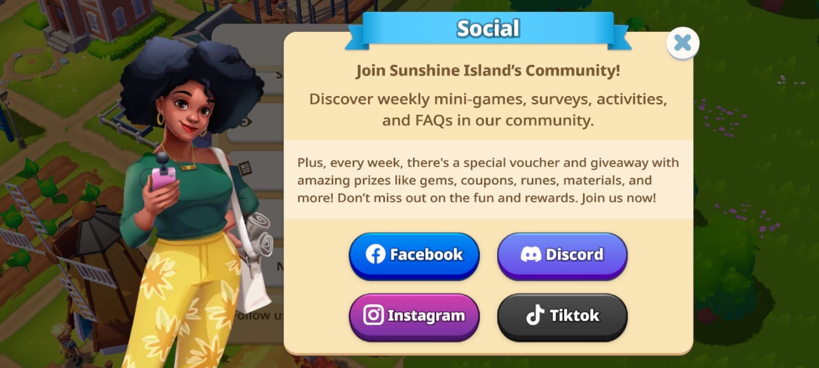 Join Sunshine Island Community – Connect, Play, and Win Rewards