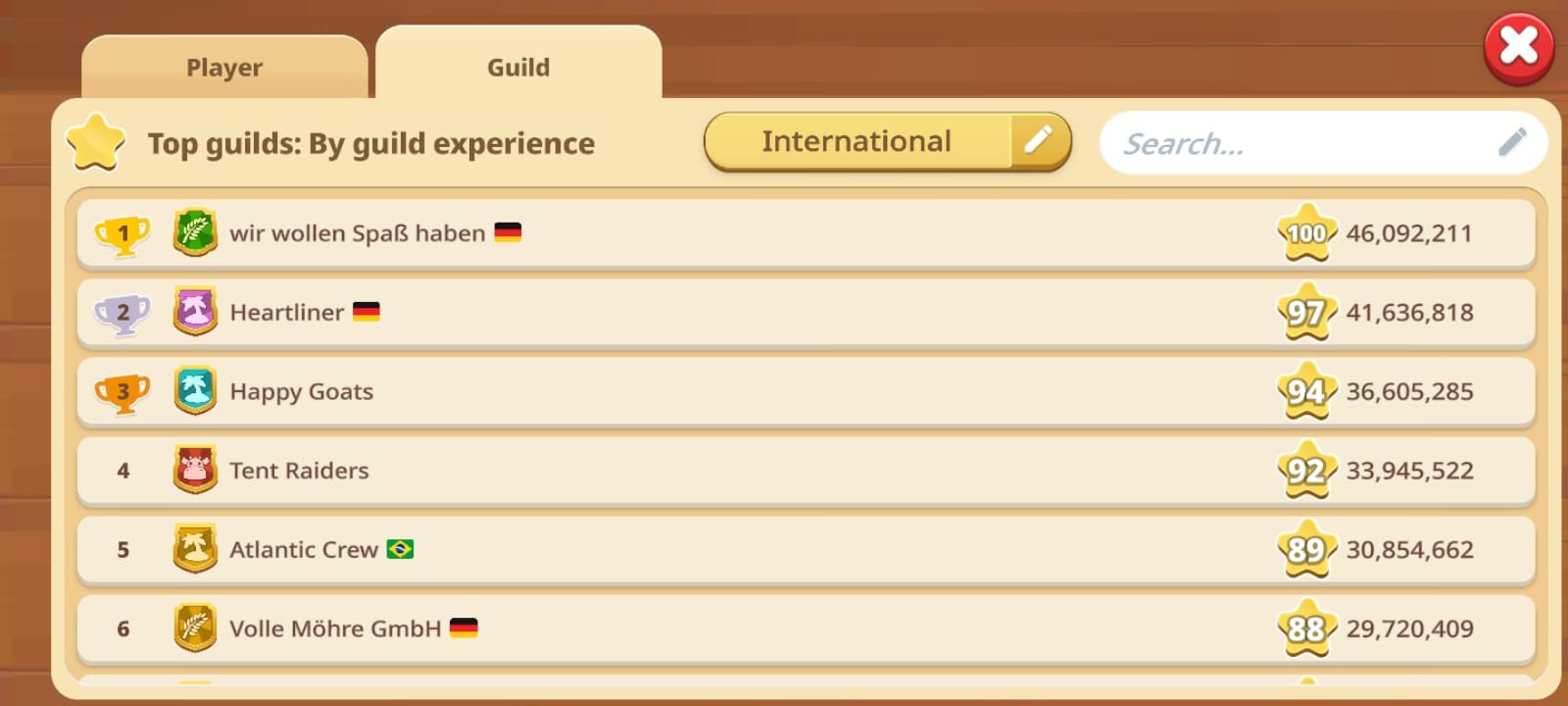 sunshine island guilds