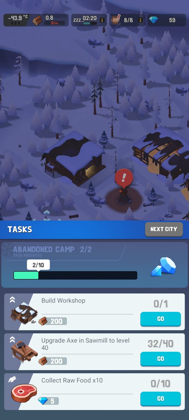 Frozen City– Task List