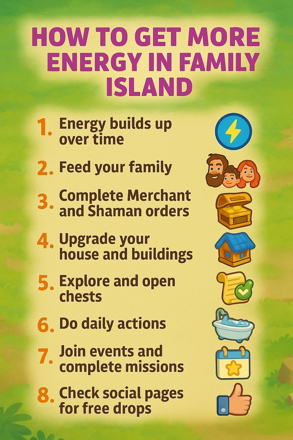 How to get energy in Family Island for free