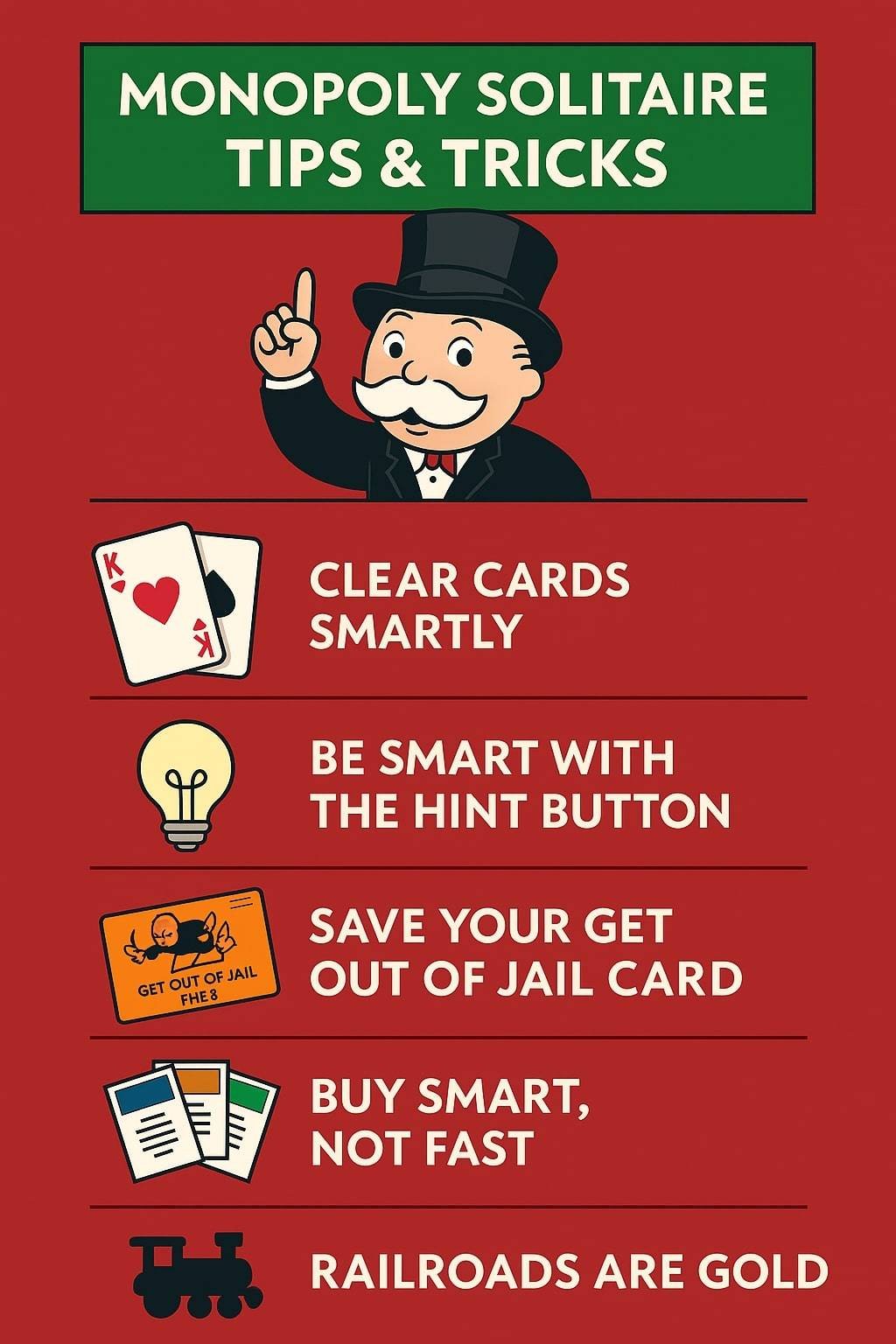 Monopoly Solitaire Tips