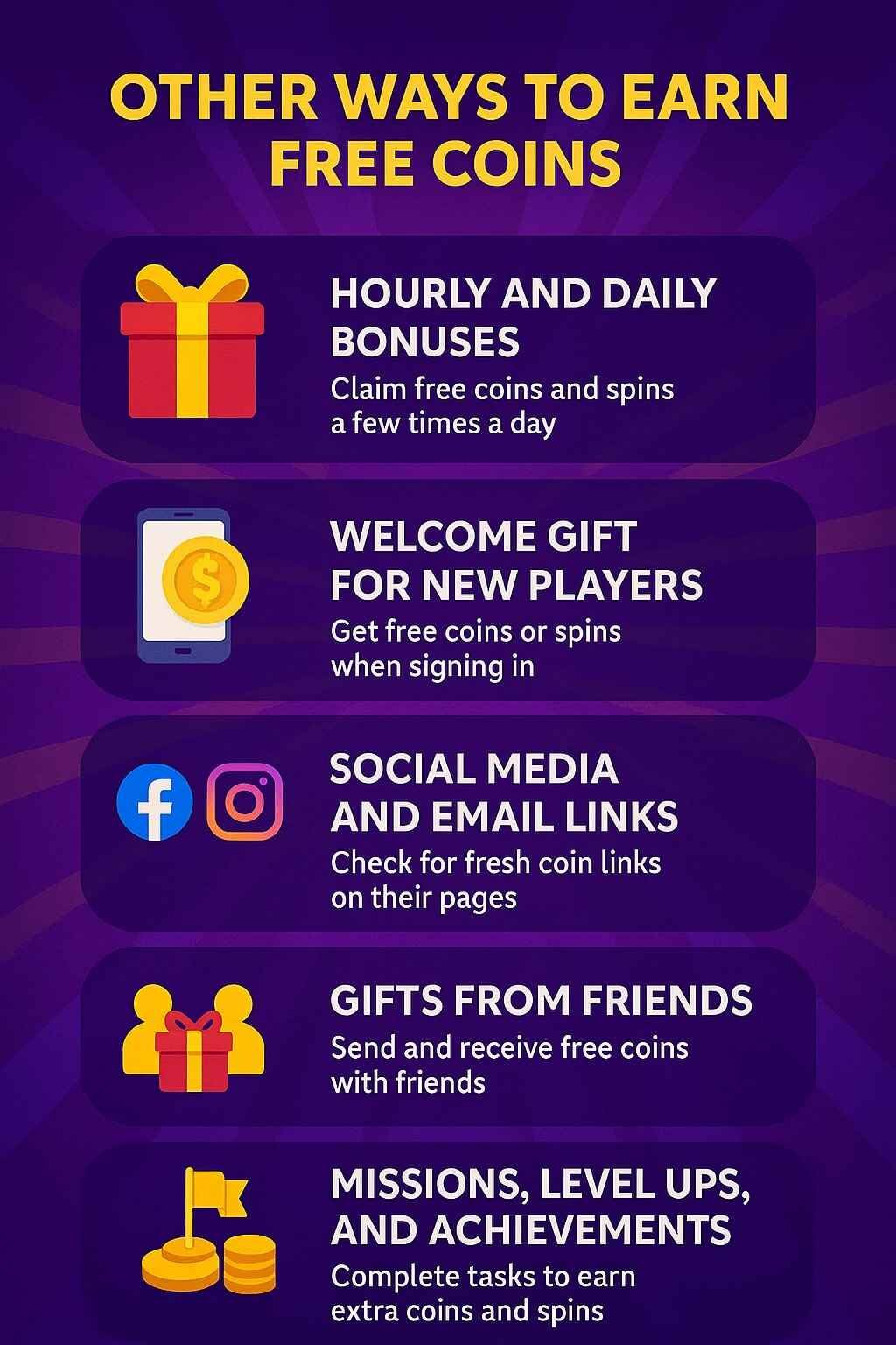 Other Ways to Earn Free Coins