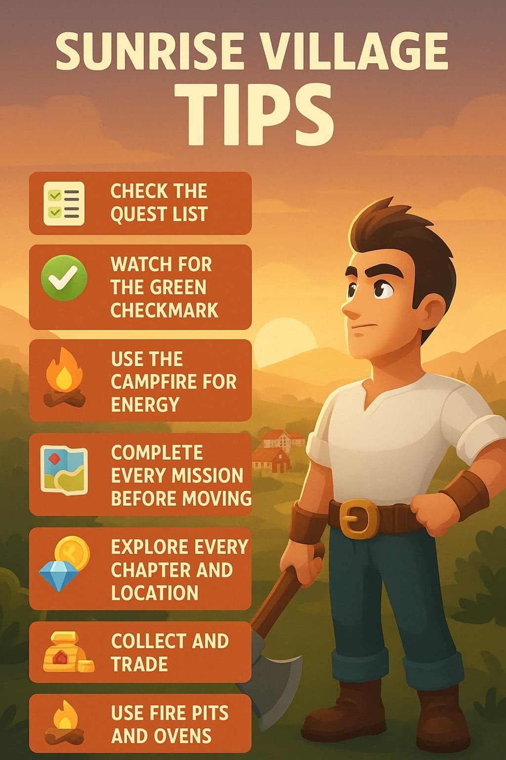 sunrise village tips