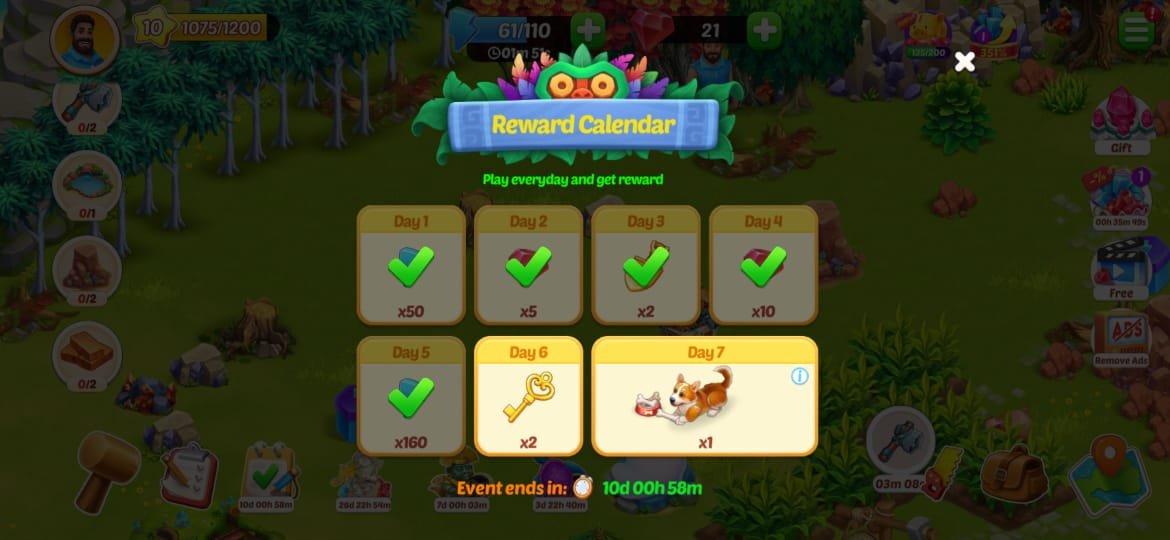Reward Calender kong island