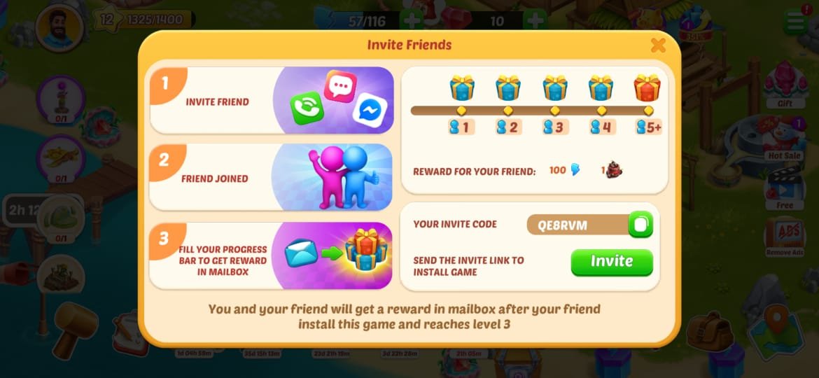 kong island invite friends