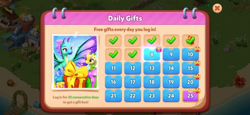 dragonscapes daily gifts