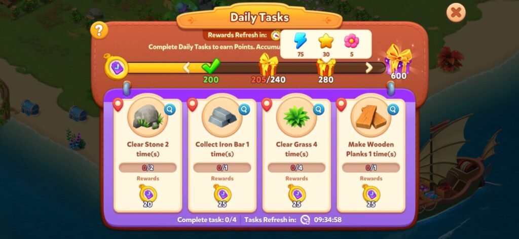 dragonscapes daily tasks