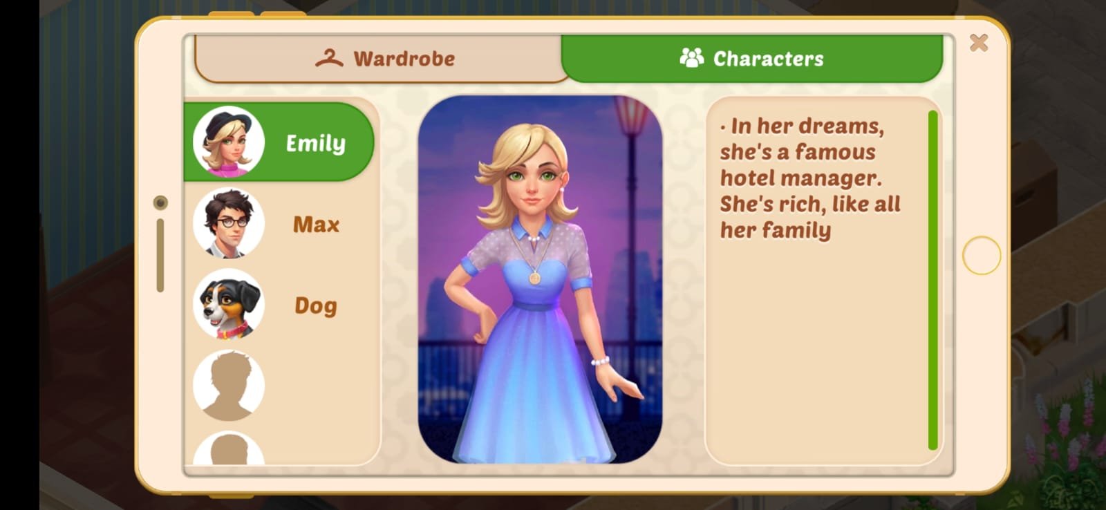 family hotel characters